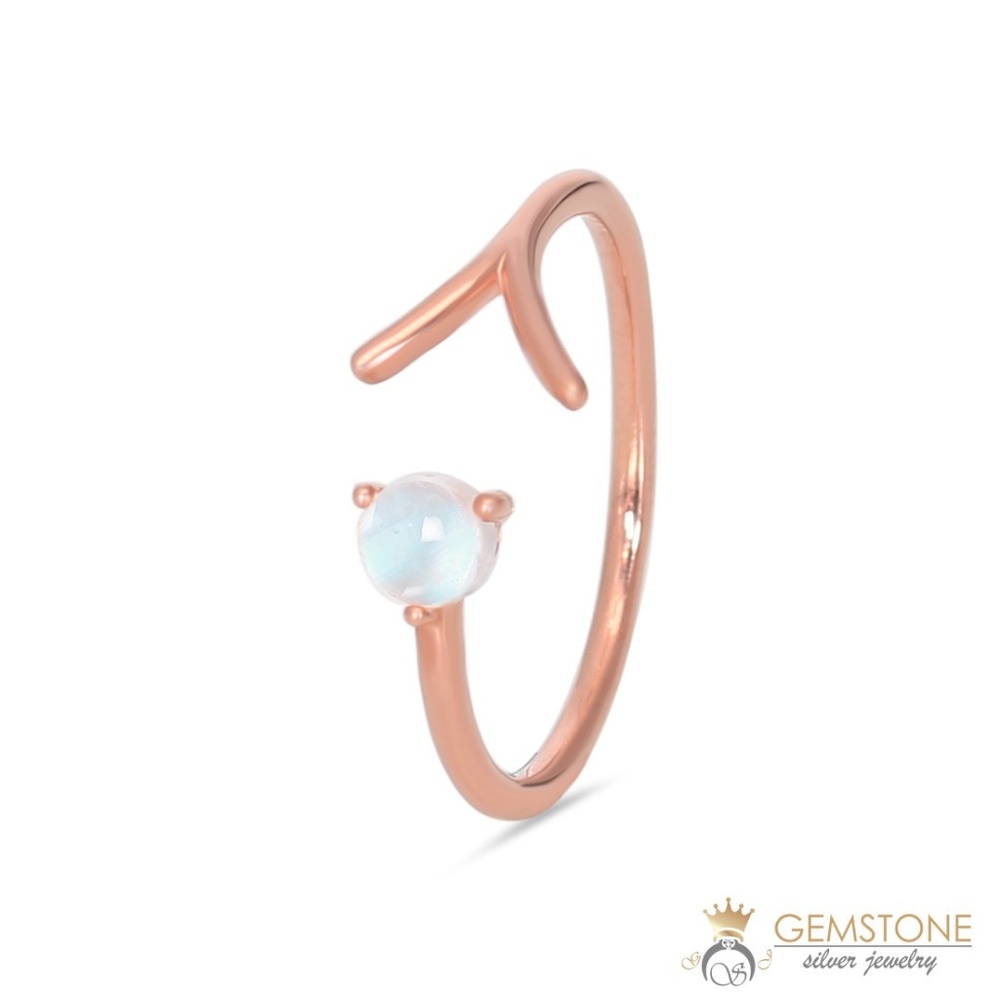 14K ROSE GOLD VERMEIL MOONSTONE RING - GOSSAMER